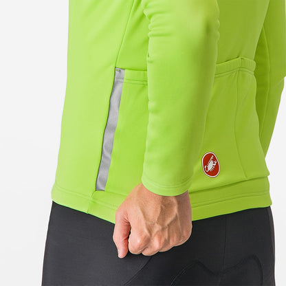 Maillot CASTELLI ENTRATA THERMAL Mangas Compridas Amarelo/Cinzento