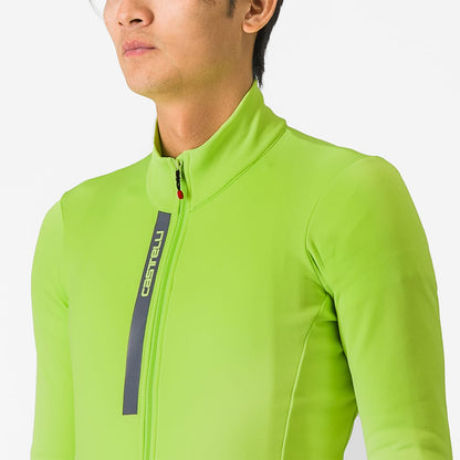 Maillot CASTELLI ENTRATA THERMAL Mangas Compridas Amarelo/Cinzento