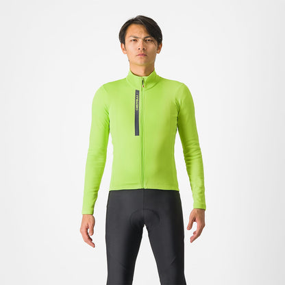 Maillot CASTELLI ENTRATA THERMAL Mangas Compridas Amarelo/Cinzento