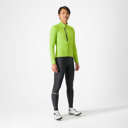 Maillot CASTELLI ENTRATA THERMAL Mangas Compridas Amarelo/Cinzento