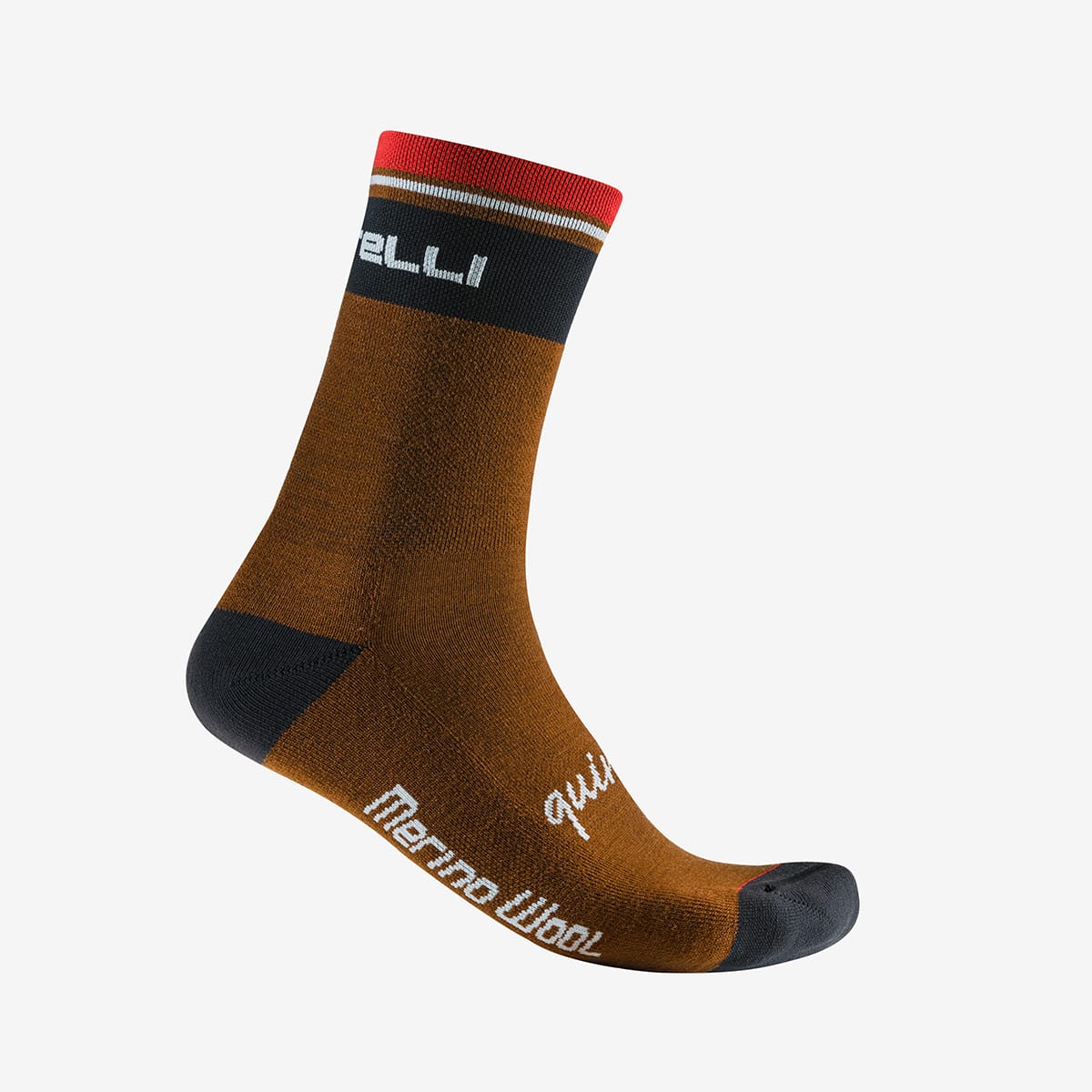 CASTELLI QUINDICI SOFT MERINO Meias castanhas