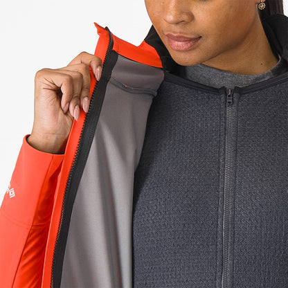 Veste CASTELLI ALPHA DOPPIO ROS Feminina Coral/Preto
