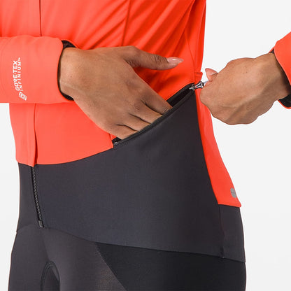 Veste CASTELLI ALPHA DOPPIO ROS Feminina Coral/Preto