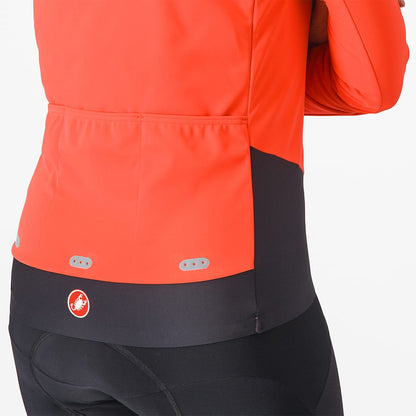 Veste CASTELLI ALPHA DOPPIO ROS Feminina Coral/Preto