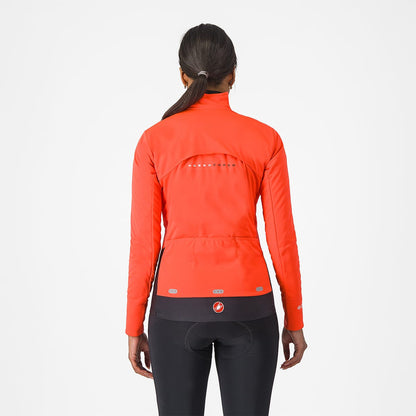 Veste CASTELLI ALPHA DOPPIO ROS Feminina Coral/Preto