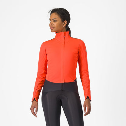 Veste CASTELLI ALPHA DOPPIO ROS Feminina Coral/Preto