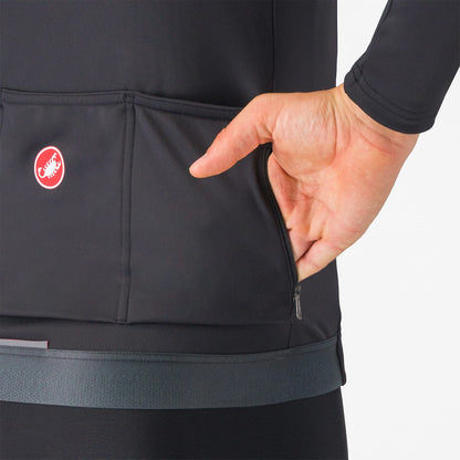 Maillot CASTELLI ESPRESSO THERMAL Mangas Compridas Preto
