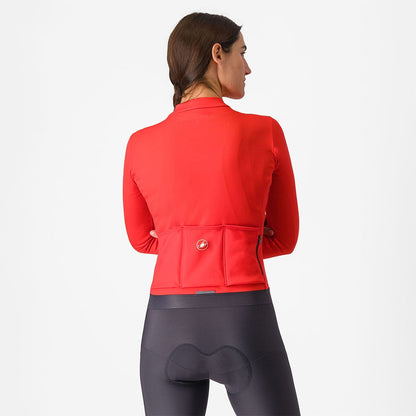 Jersey CASTELLI ESPRESSO THERMAL Mulher Mangas Compridas Hibiscus