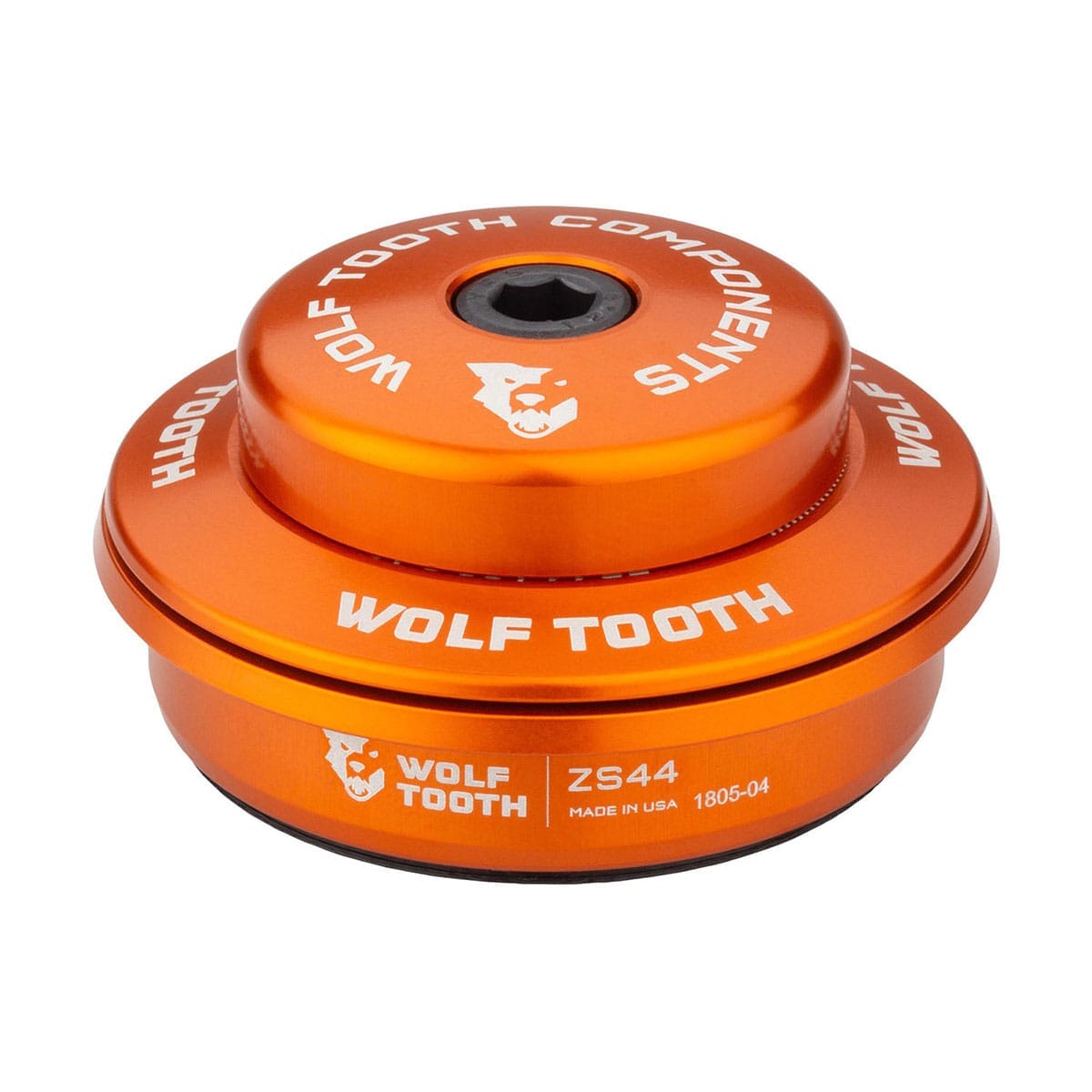 Cuvette Haute pour Jeu de Direction Semi-Intégré WOLF TOOTH  1"1/8 ZS44 Stack 6 mm Orange