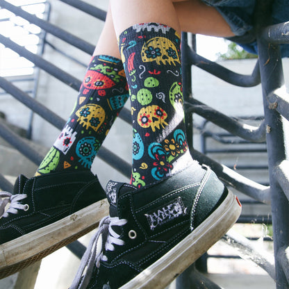 Meias MERGE4 WALMAZAN SUGAR SKULL MINI