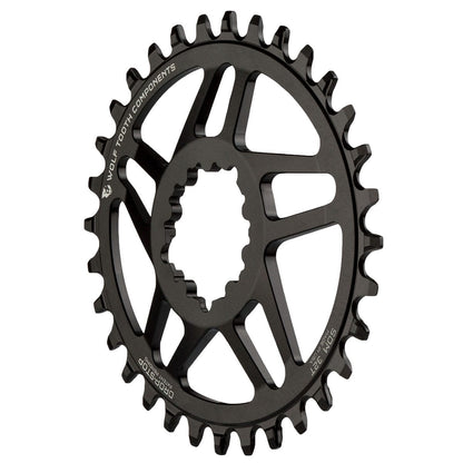 Coroa Mono WOLF TOOTH ELLIPTICAL 10/11/12V Sram Direct Mount Offset 6mm Preto