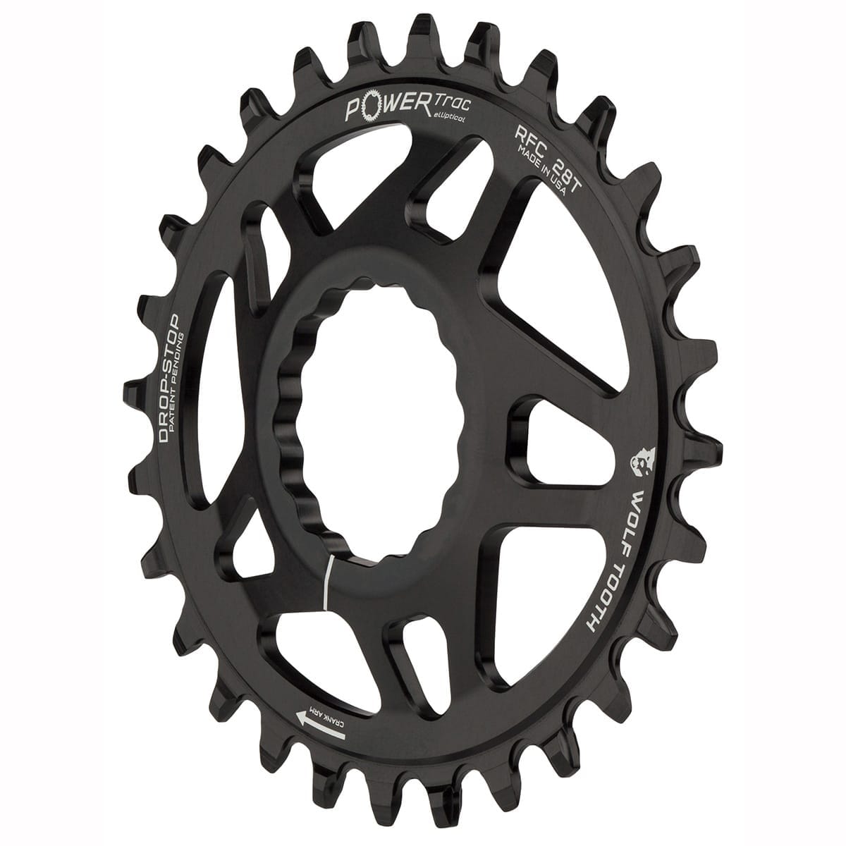 Plateau Mono WOLF TOOTH ELLIPTICAL 9/10/11/12V Raceface CINCH Direct Mount Offset 6mm Noir