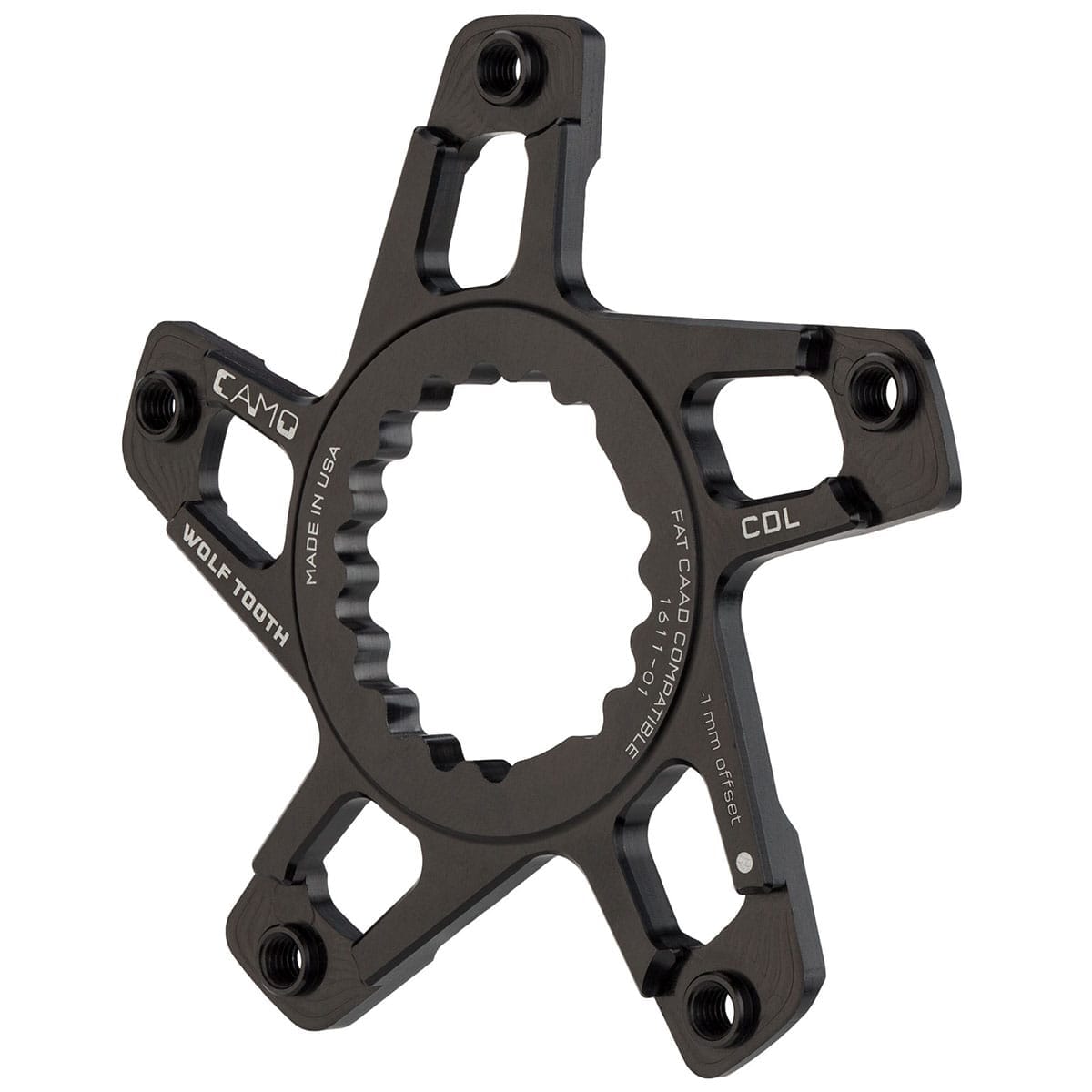 Étoile de Pédalier WOLF TOOTH CAMO M1 Cannondale Direct Mount Offset -1mm Noir