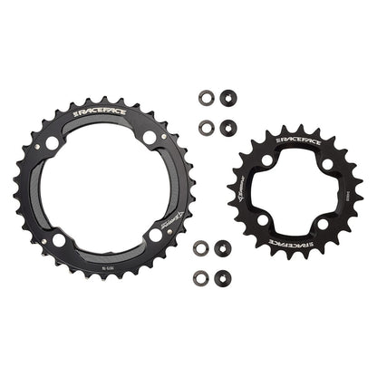 Conjunto de Pratos Duplo RACE FACE TURBINE 11V Preto