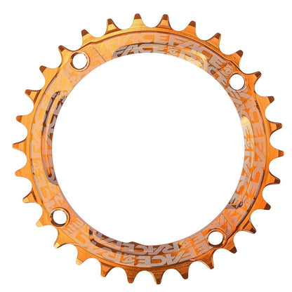 Prato Simples RACE FACE NARROW WIDE 9/10/11/12V 4 Furos 104 mm Laranja