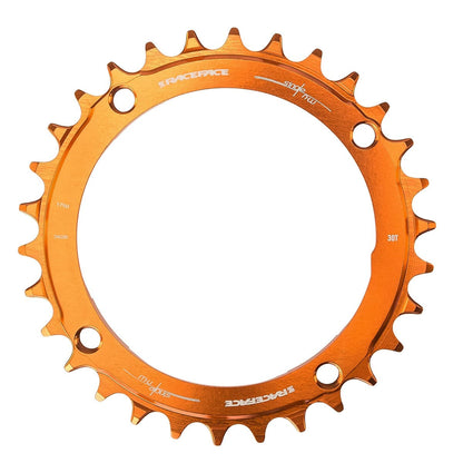 Prato Simples RACE FACE NARROW WIDE 9/10/11/12V 4 Furos 104 mm Laranja