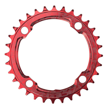 Prato Mono RACE FACE NARROW WIDE 9/10/11/12V 4 Furos 104 mm Vermelho