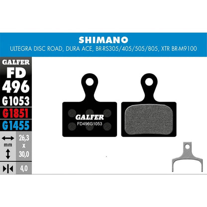 Pastilhas GALFER Shimano XTR BR-M9100 / Ultegra / Dura-Ace / RS305-405-505-805