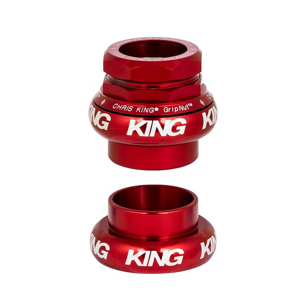 CHRIS KING GRIPNUT Cabeça externa de 1" EC30/EC30 Vermelho