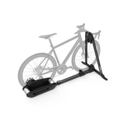 KICKR ROLLR Smart Trainer — Outro ângulo com bicicleta ilustrativa não incluída
