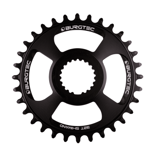 BURGTEC THICK THIN 12V Shimano Diret Mount Mono chainring Preto