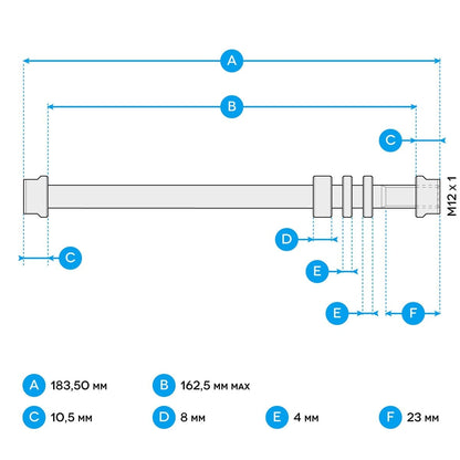 Adaptador Eixo Traseiro TACX T1707 E-Thru 12x1 mm