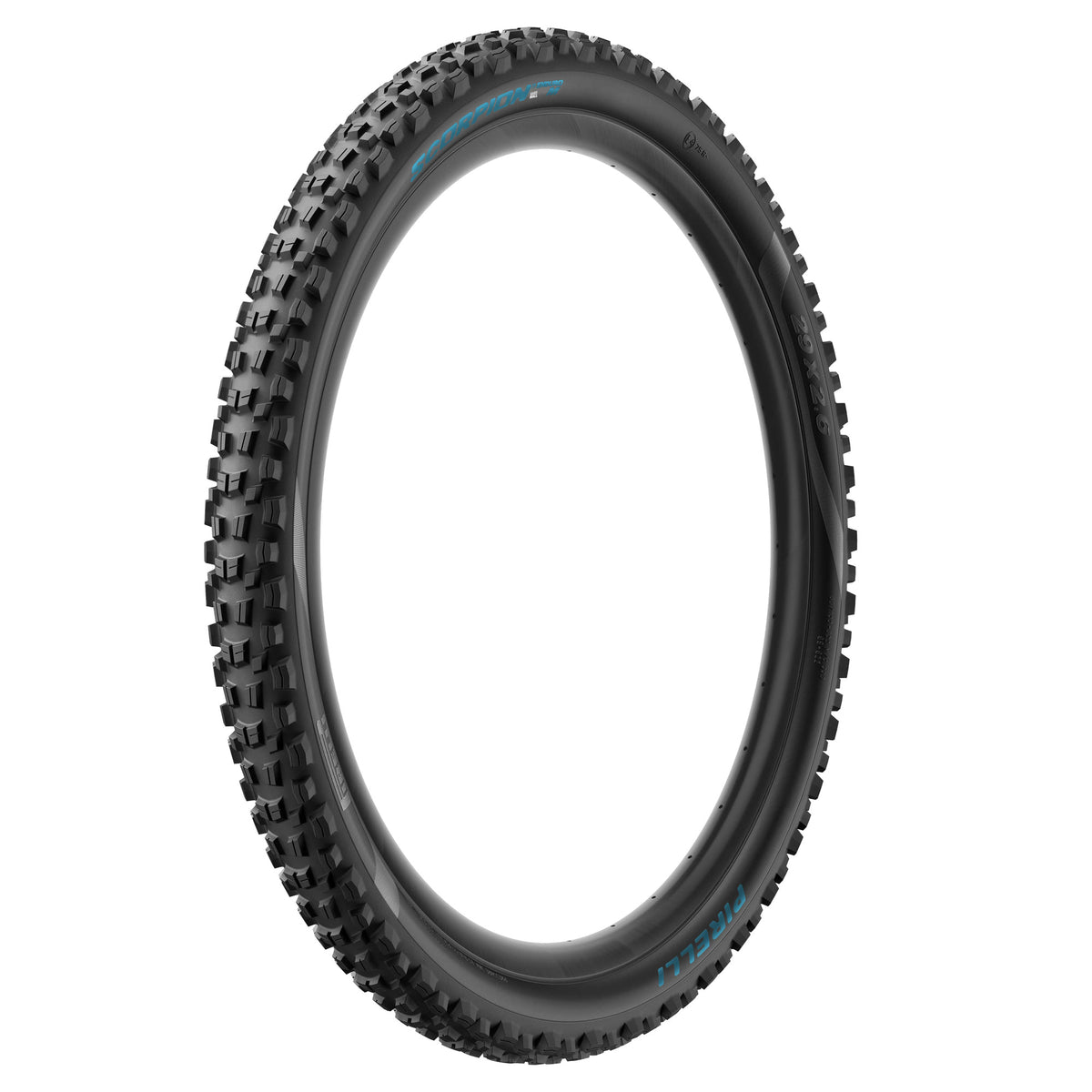 Pneu PIRELLI SCORPION ENDURO M EDIÇÃO COLORIDA 29x2.40 HardWall Tubeless Ready de talão flexível Preto/Turquesa Petronas