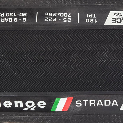 Pneu CHALLENGE STRADA RACE 700x25c TubeType Flexível Preto
