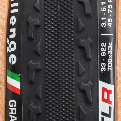 Pneu CHALLENGE GRAVEL GRINDER 700x33c Tubeless Ready Bege