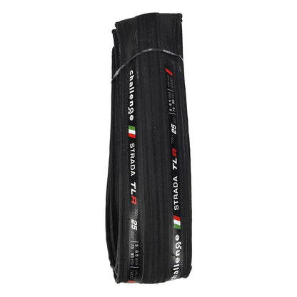 Pneu CHALLENGE STRADA 700x25c Tubeless Ready Flexível Preto