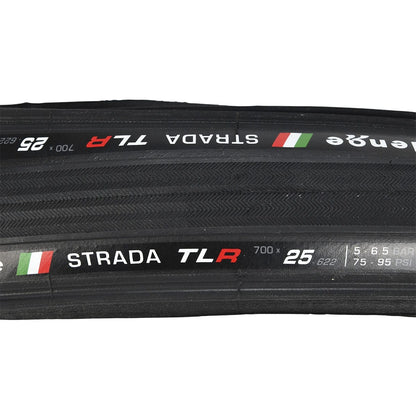 Pneu CHALLENGE STRADA 700x25c Tubeless Ready Flexível Preto