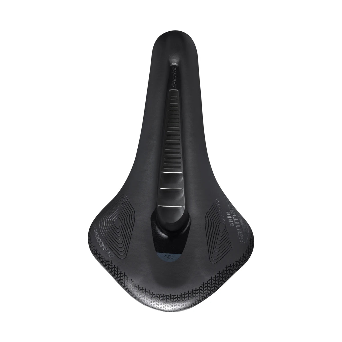 Selim SAN MARCO SHORTFIT 2.0 SHIELD SUPERCOMFORT OPEN-FIT RACING L3 Largura 155 mm Carris de aço Xsilite Preto