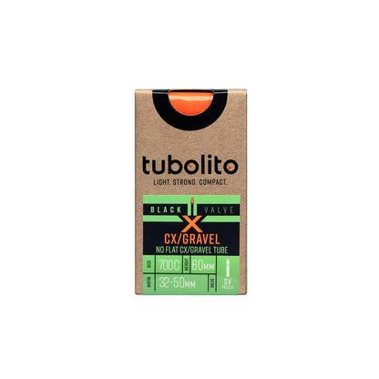 Câmara de ar TUBOLITO X-TUBO CX/gravel 700x30/47 Presta 60mm Preto
