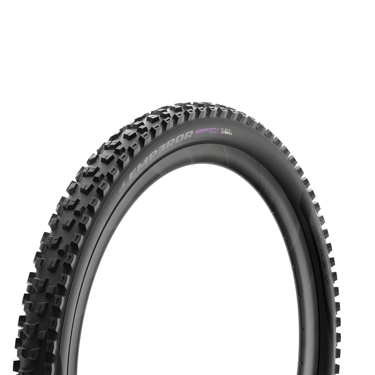 Pneu PIRELLI SCORPION EMPEROR 27.5x2.40 Supersoft DH+Wall Tubeless Ready de talão flexível preto/amarelo Team Edition
