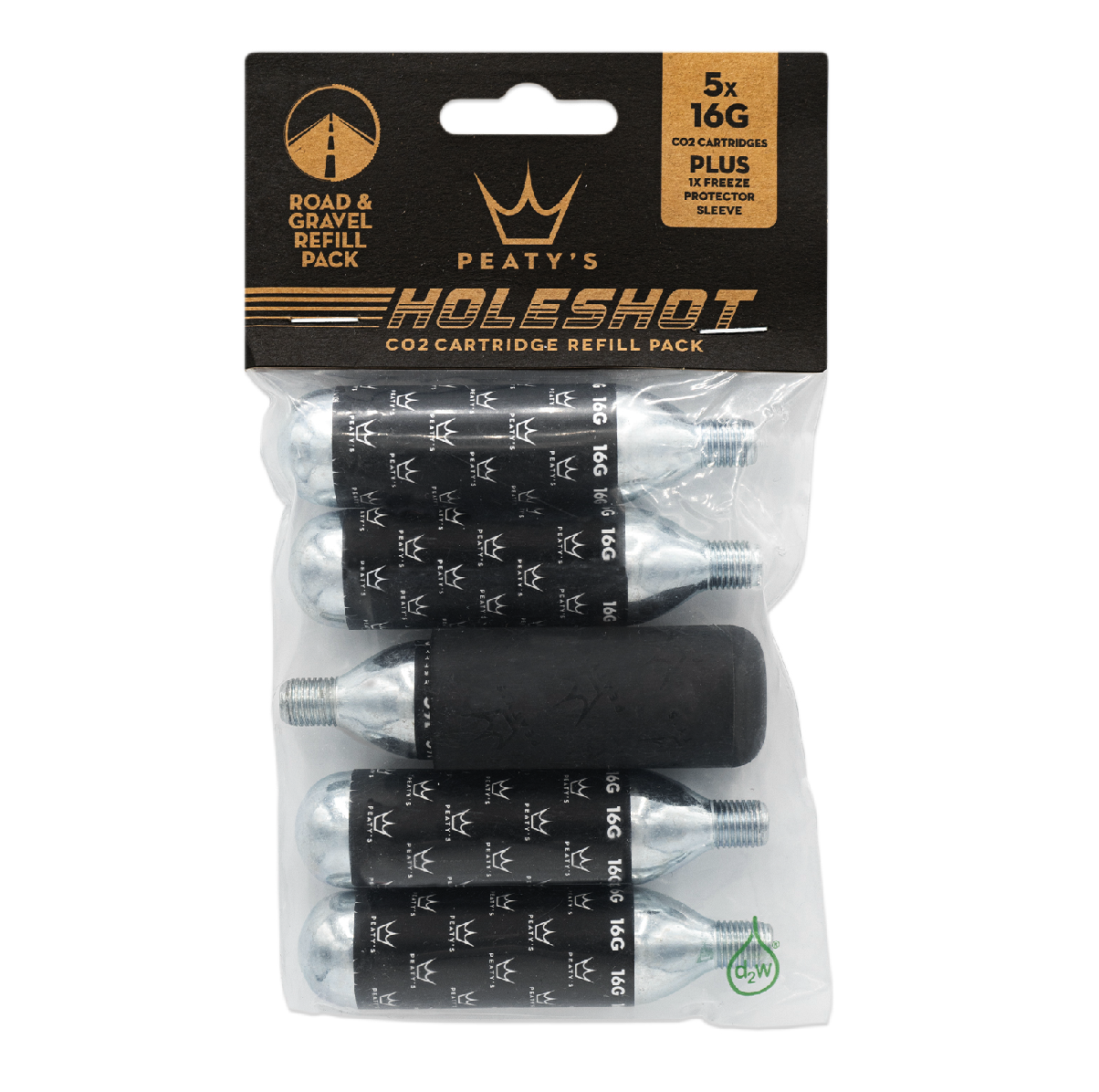 Cartucho PEATY'S HOLOESHOT CO2 com rosca Estrada / Gravilha (x5)