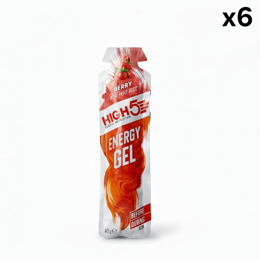 Embalagem de 6 HIGH5 ENERGY GEL (40g) Baga