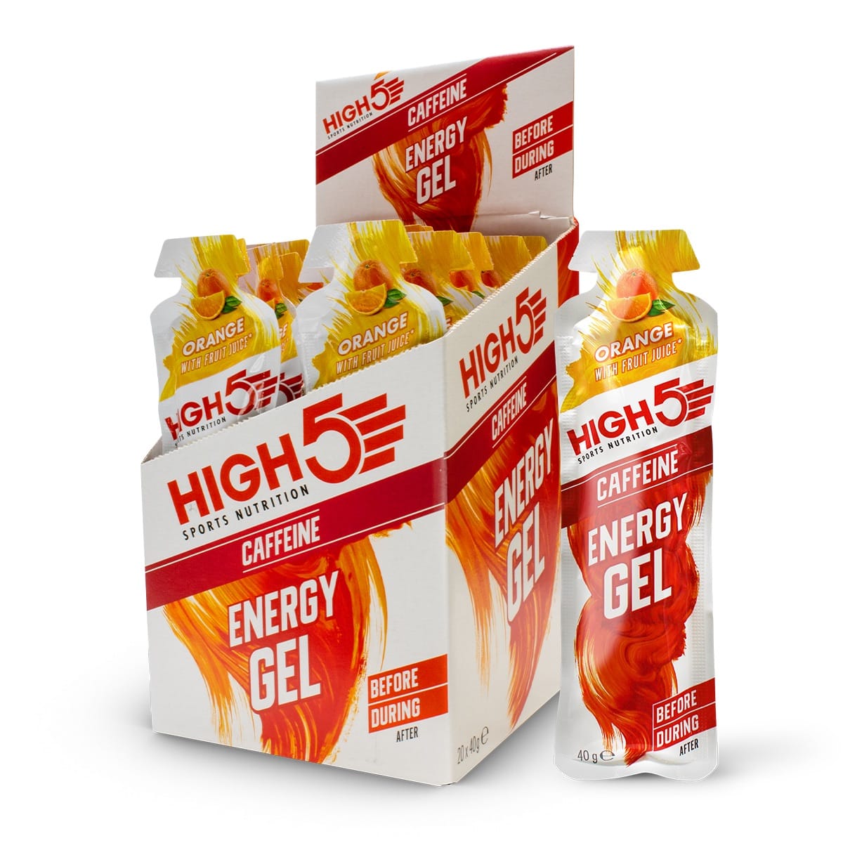 HIGH5 ENERGY GEL Caffeinen (40g) Laranja