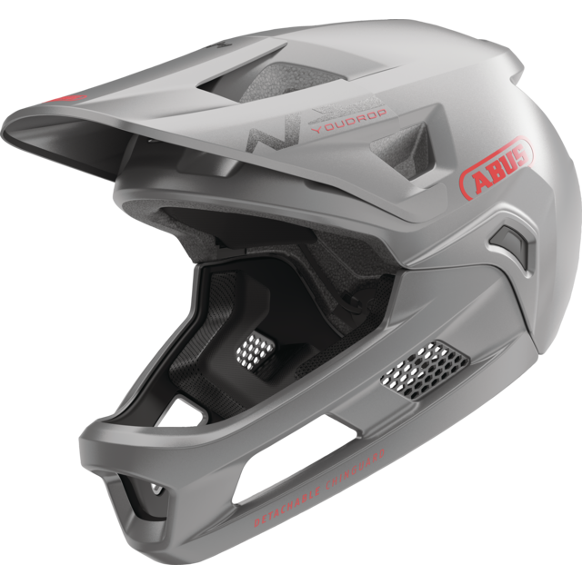 Capacete de BTT ABUS YOUDROP FF Júnior Cinzento