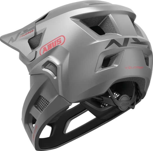 Capacete de BTT ABUS YOUDROP FF Júnior Cinzento