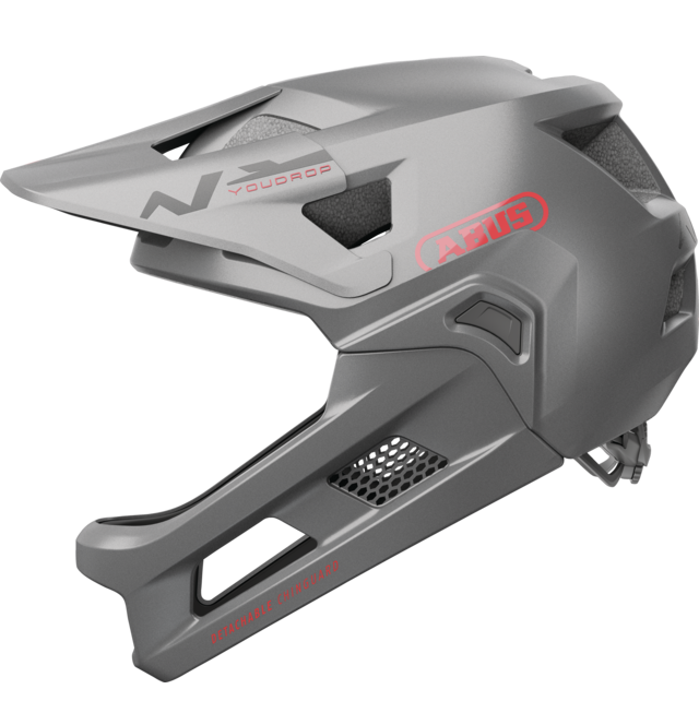 Capacete de BTT ABUS YOUDROP FF Júnior Cinzento