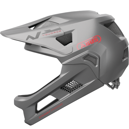 Capacete de BTT ABUS YOUDROP FF Júnior Cinzento