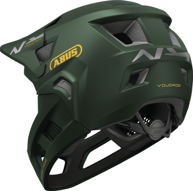 Capacete de BTT ABUS YOUDROP FF Junior Moss Verde