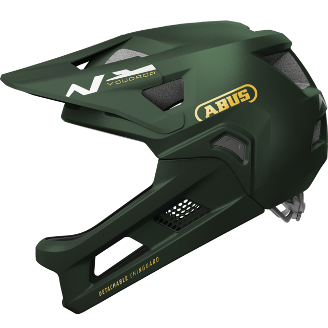 Capacete de BTT ABUS YOUDROP FF Junior Moss Verde