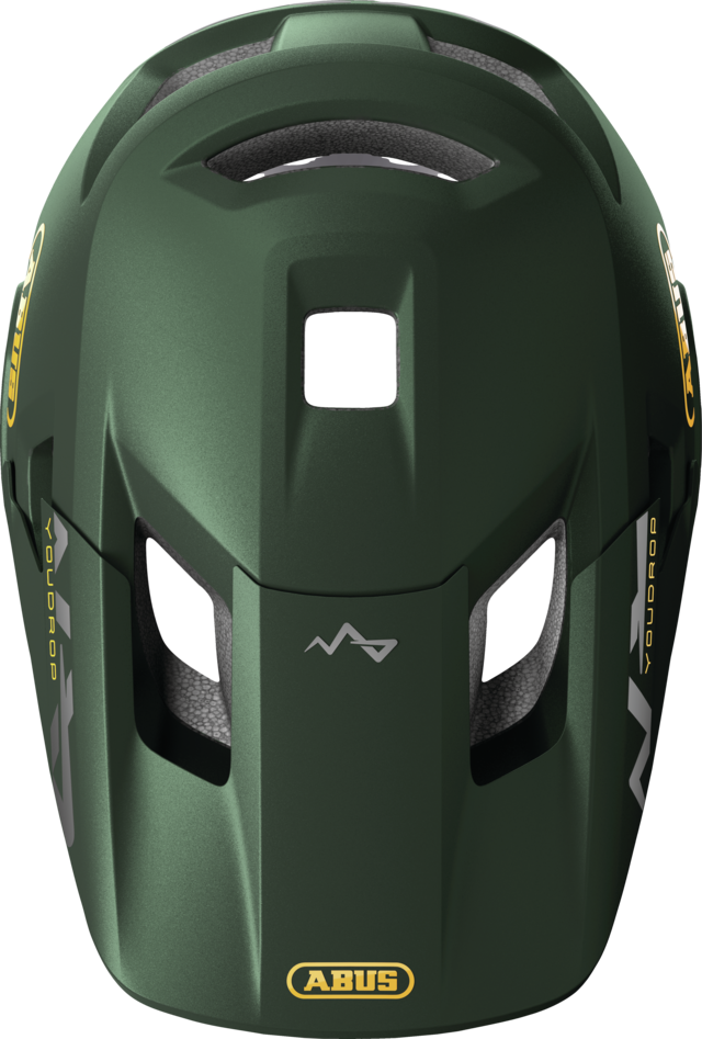 Capacete de BTT ABUS YOUDROP FF Junior Moss Verde