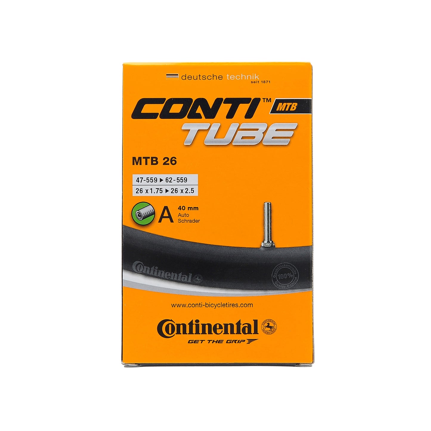 Tubo interior CONTINENTAL 26x1,75-2,5 Schrader 40mm