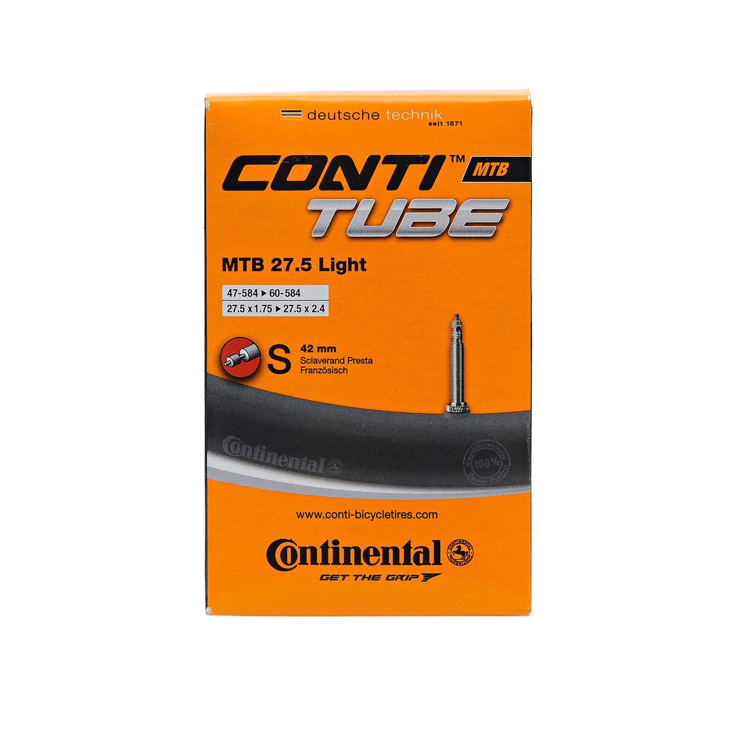 Tubo interior CONTINENTAL Light 27,5x1,75-2,4 Presta 42 mm