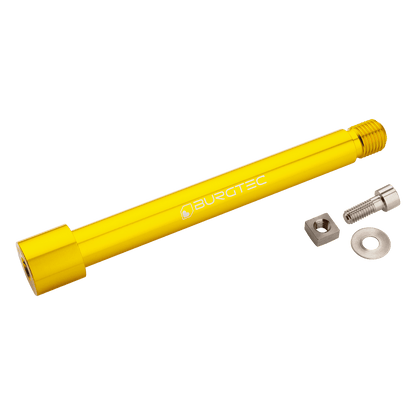 Eixo de Roda Dianteira BURGTEC para Garfo FOX 15x110 mm Boost KaboltX 2021 Dourado