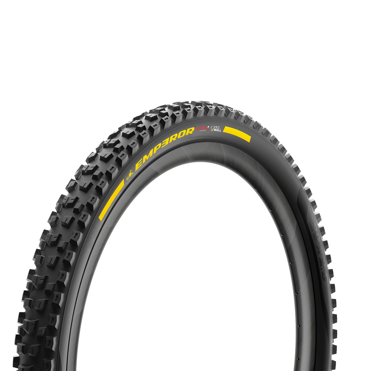 Pneu PIRELLI SCORPION EMPEROR 27.5x2.40 Soft ProWall Tubeless Ready de talão flexível preto/amarelo Team Edition