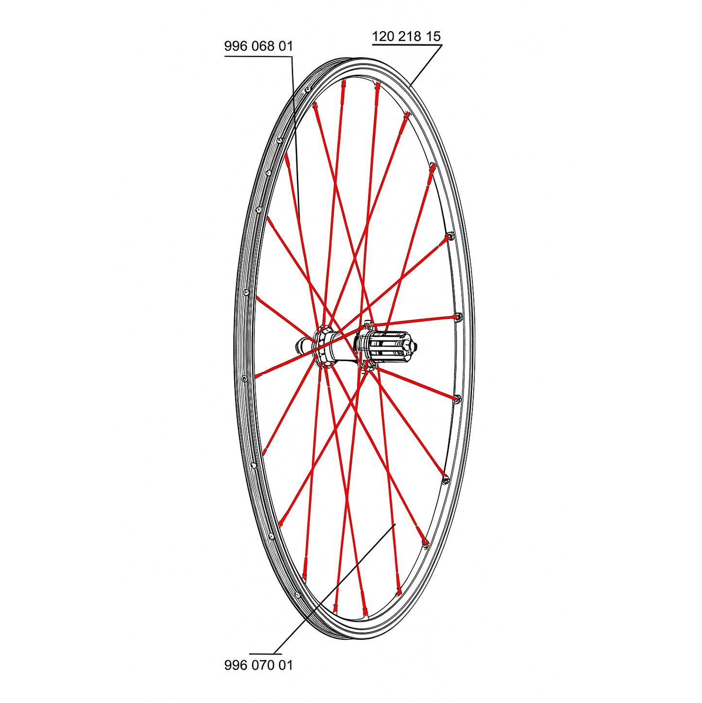 KIT DE 10 RAIOS TRASEIROS MAVIC CROSSRIDE UB 08 PRETO 276MM