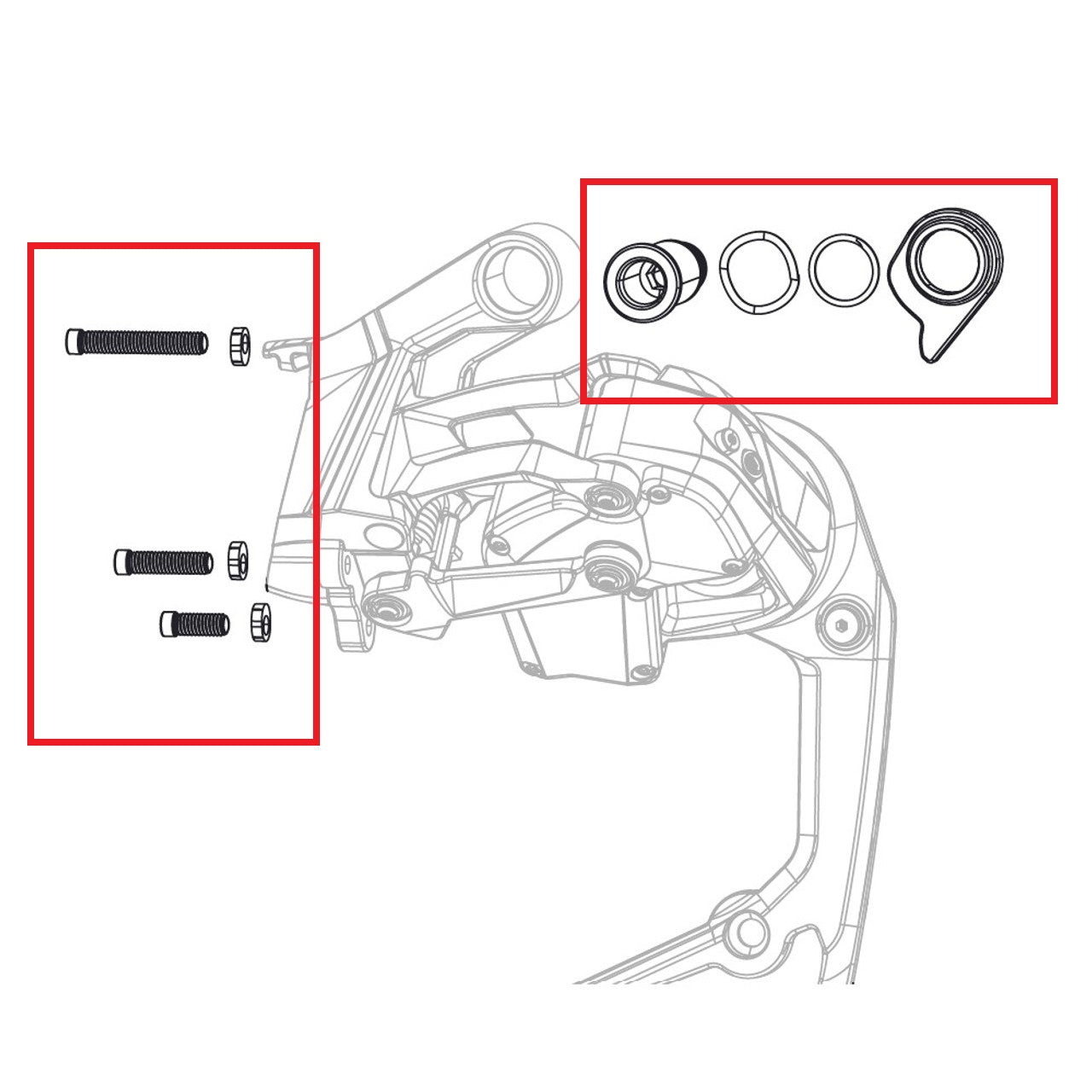 SRAM RED AXS E1 Max 36T Parafuso de pressão do desviador traseiro